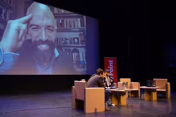 Rencontre Roberto Saviano et Asaf Hanuka, Festival d'Angoulême 2022.
