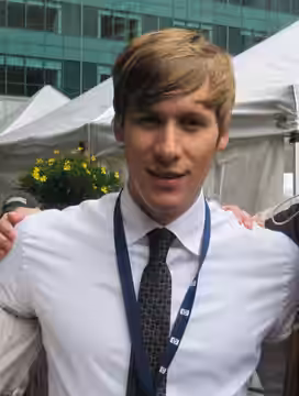 Dustin Lance Black at a rally in Bryant Park on 20 June 2009.
