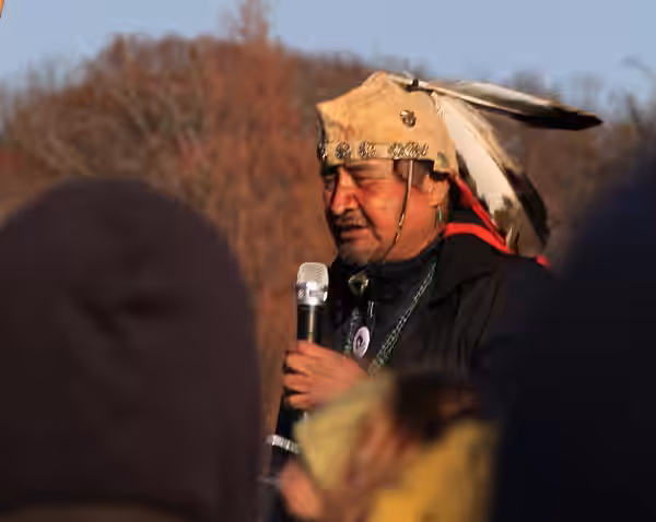 Brother of Leonard Peltier speaking at Standing Rock and Beyond NoDAPL March on Washington, DC. (2016)