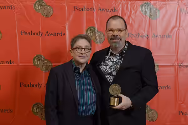 Joy Tomchin and David France at the 73rd Annual Peabody Awards (2014)