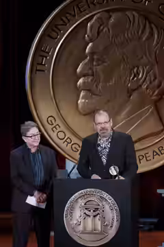 David France and Joy Tomchin accept the Peabody Award for "How to Survive a Plague" (2014)