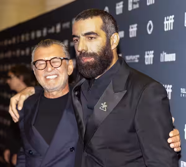 Romain Gavras, director, co-writer, and producer, and Gregory Jankilevitsch at the 2025 Toronto International Film Festival (TIFF) in Toronto, Canada.