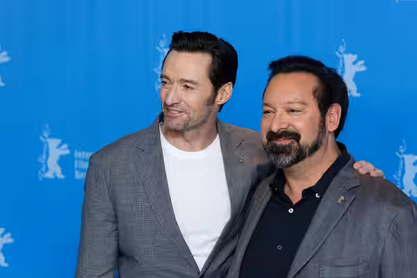 Hugh Jackman und James Mangold beim Photo Call zu Logan bei der Berlinale 2017