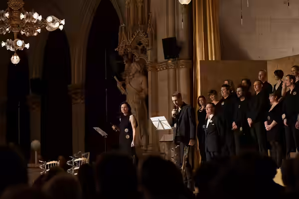 Monika Willi and Martin Gschlacht opening the Austrian Film Awards 2015 at Rathaus, Vienna,Austria.