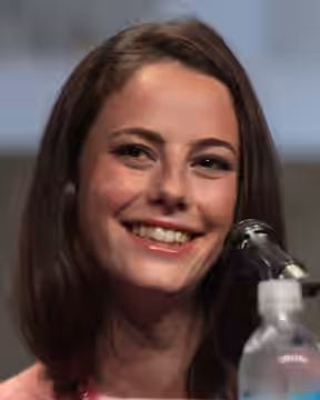 Kaya Scodelario and Dylan O'Brien speaking at the 2014 San Diego Comic Con International, for "The Maze Runner", at the San Diego Convention Center in San Diego