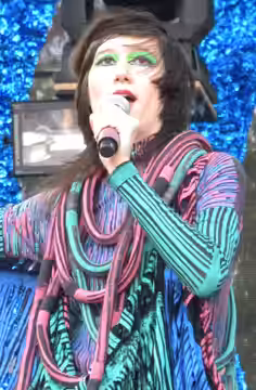 Karen O performing with her band Yeah Yeah Yeahs at Bumbershoot '09 (2009)