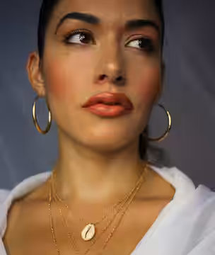 Stephanie Andujar in a model image for Jewelry campaign. (2020)