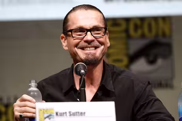 Kurt Sutter speaking at the 2013 San Diego Comic Con International, for "Sons of Anarchy", at the San Diego Convention Center in San Diego, California. Please a