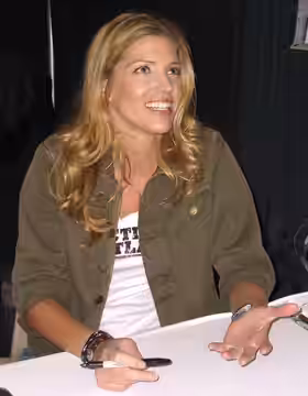Actress Tricia Helfer at the New York Comic Convention in Manhattan, October 10, 2010. Photo by Luigi Novi. This photo may be used, modified and published for a