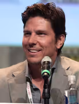 Michael Trucco speaking at the 2015 San Diego Comic Con International, for "Con Man", at the San Diego Convention Center in San Diego, California. Please attrib