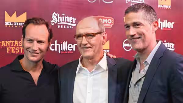 Patrick Wilson, Richard Jenkins, and Matthew Fox at 2015 Fantastic Fest for showing of film Bone Tomahawk