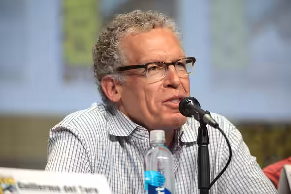 Carlton Cuse speaking at the 2014 San Diego Comic Con International, for "The Strain", at the San Diego Convention Center in San Diego, California.