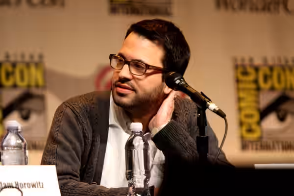 Eddy Kitsis speaking at the 2012 WonderCon in Anaheim, California. Please attribute to Gage Skidmore if used elsewhere