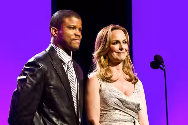 Sharif Atkins and Melora Hardin at the Beverly Wilshire Hotel 18th Annual Movieguide® Awards, www.movieguide.org (2010)