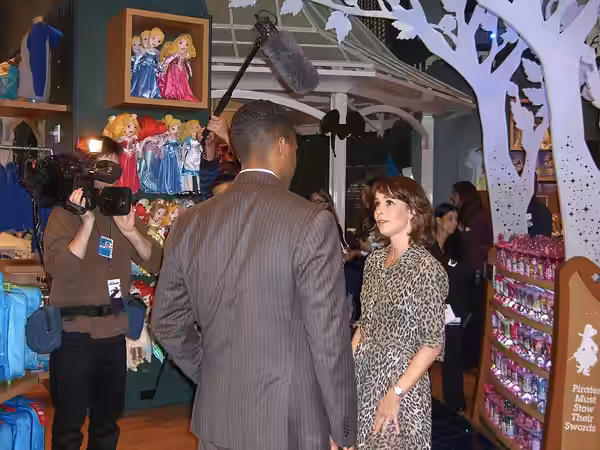 Actor and Dancing with the Stars personality Jennifer Grey, at the November 30, 2010 launch party for the Disney video game Epic Mickey at the Times Square Disn