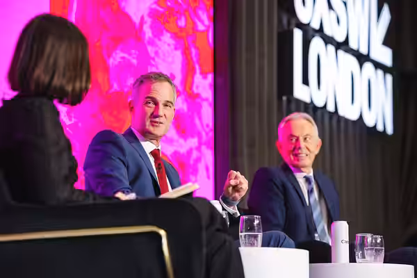 02/06/2025. London, United Kingdom. Secretary of State Peter Kyle in conversation with Tony Blair and Melissa Heikkila at SXSW London. Picture by Alecsandra Dra