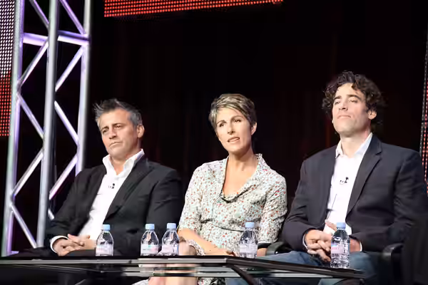 Cast of TV series "Episodes" at the 2010 Summer Session of the Television Critics Assocation.