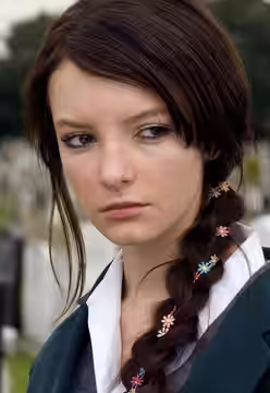 A publicity still from Dustbin Baby showing April, played by Dakota Blue Richards. (2008)