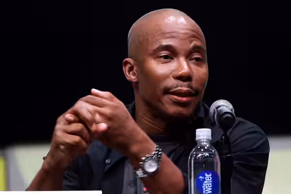 Erik King speaking at the 2013 San Diego Comic Con International, for "Dexter", at the San Diego Convention Center in San Diego, California. Please attribute to