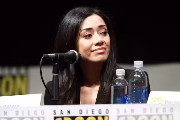 Aimee Garcia speaking at the 2013 San Diego Comic Con International, for "Dexter", at the San Diego Convention Center in San Diego, California. Please attribute