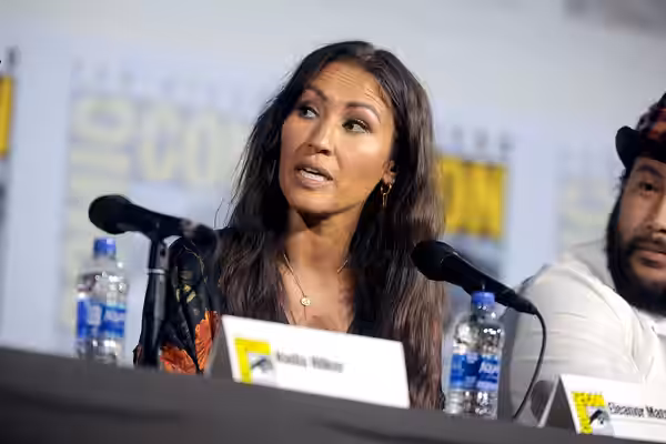 Eleanor Matsuura speaking at the 2019 San Diego Comic Con International, for "The Walking Dead", at the San Diego Convention Center in San Diego, California. Pl