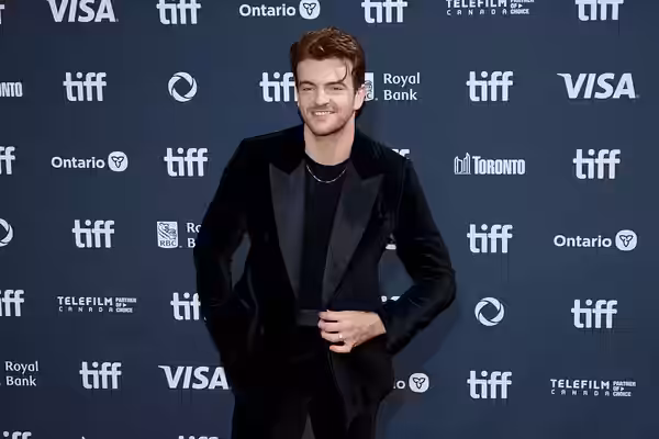 Jonno Davies, actor, at the 2024 Toronto International Film Festival (TIFF) for the movie Better Man.