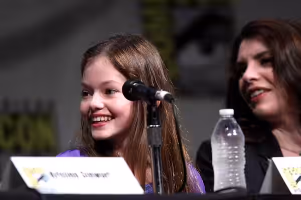 Mackenzie Foy speaking at the 2012 San Diego Comic-Con International in San Diego, California. Please attribute to Gage Skidmore if used elsewhere.