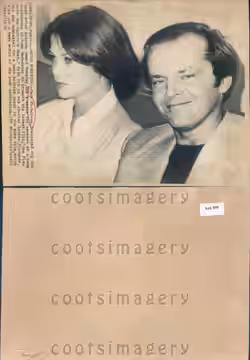 Press photo of Jack Nicholson after being nominated for an Academy Award for One Flew Over the Cuckoo's Nest. (1976)