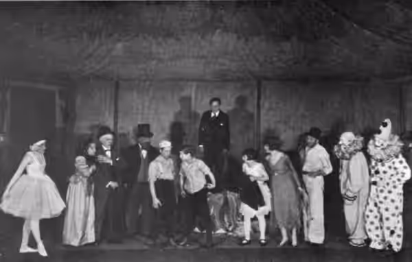 Skeeter (Edwin Philips) challenges Porky (Eddie Quinn) after the bigger boy insulted Mildred (Lenora Philips), while his adult self (Thomas Mitchell) looks on a (1926)