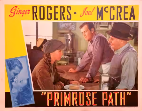 Lobby card for the American drama film Primrose Path (1940).