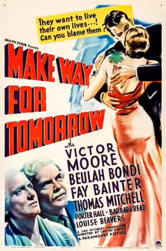 Theatrical release poster for the 1937 film Make Way for Tomorrow.