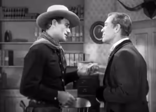 John Wayne and Ward Bond in Tall in the Saddle Trailer (1944)