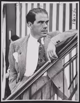 Photograph shows Capra on board the SS Rex from Italy to New York. (1937)