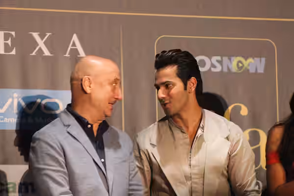 Anupam Kher, Varun Dhawan - IIFA 2017 Day 1 - July 13, 2017 - International Indian Film Academy awards press conference (Sheraton Times Square) and Stomp (Times