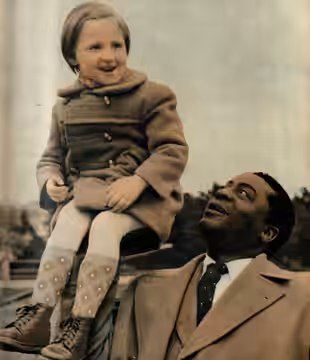 John Kitzmiller in Ewelyne Wohlfeiler skupni portreti. 1956