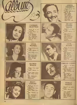 Novelas de la Pantalla artistas, 1945.