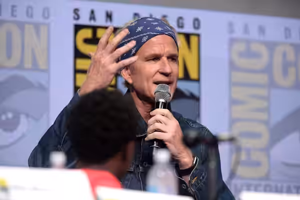 Matthew Modine speaking at the 2017 San Diego Comic Con International, for "Stranger Things", at the San Diego Convention Center in San Diego, California. Pleas