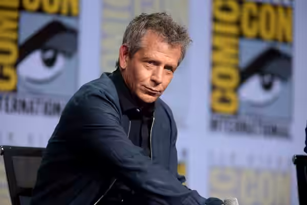 Ben Mendelsohn speaking at the 2017 San Diego Comic Con International, for "Ready Player One", at the San Diego Convention Center in San Diego, California. Plea