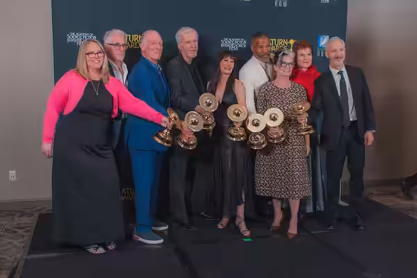 Carrie Henn, Carl Toop, Mark Rolston, James Cameron, Gale Anne Hurd, Ricco Ross, Jenette Goldstein, Cynthia Scott, &amp; Matt Winston at the 53rd Saturn Awards (2026)