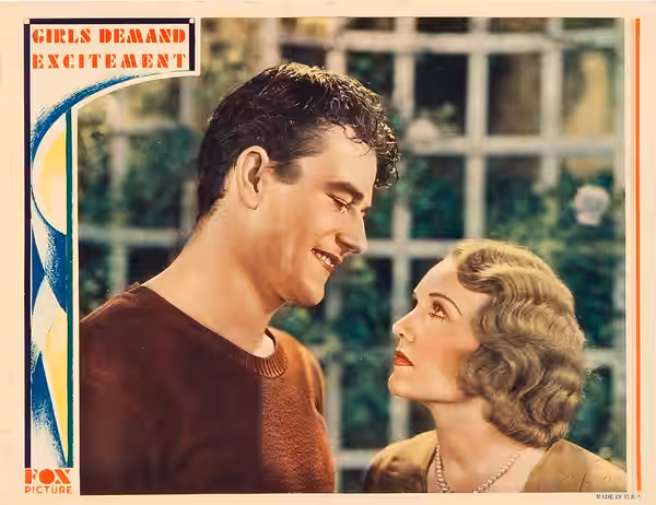 Lobby card for the 1931 film Girls Demand Excitement.