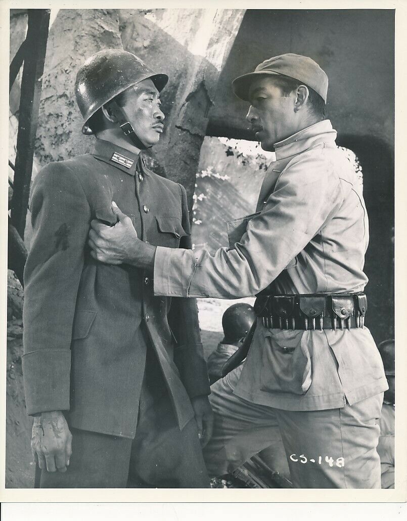 Press photo of (from left) Richard Loo and Anthony Quinn for the 1945 film China Sky