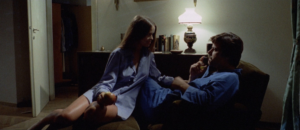 Barbara Bach &amp; Jean Sorel in a scene from Short Night of Glass Dolls (1971)