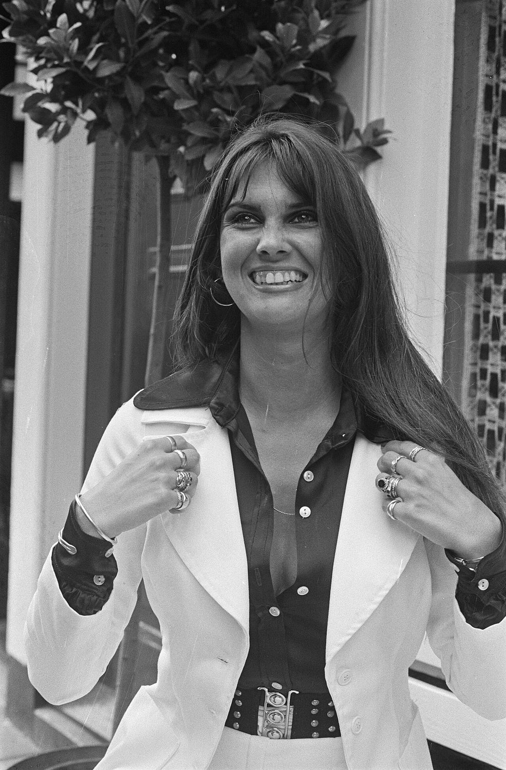 Collectie / Archief : Fotocollectie Anefo Reportage / Serie : [ onbekend ] Beschrijving : Actrice Caroline Munro in Amsterdam n.a.v. premiere van de film "The G (1974)