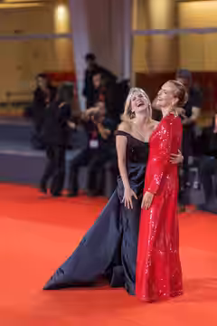 Carole Bouquet and Mélanie Laurent, actresses, at 83rd Venice International Film Festival in Venice, Italy for the film Un bon avocat (The Good Lawyer). (2026)