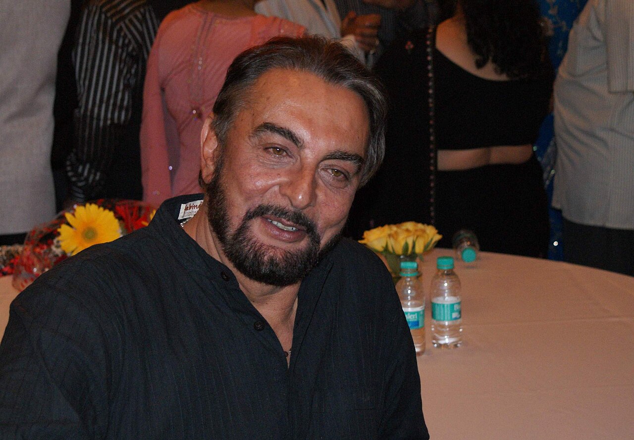 Bollywood actor Kabir Bedi at the launch of Mehul Kumar's Krantiveer 2, also present at the event were Bollywood stars Amitabh Bachchan, Nana Patekar, (2009)