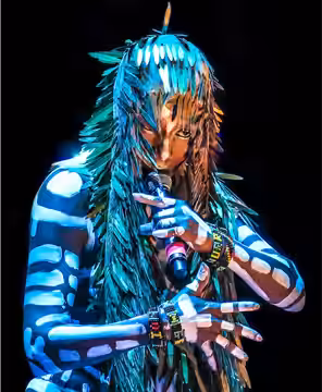 Grace Jones performing on Main Stage of 2016 FYF Festival at Exposition Park in Los Angeles, CA