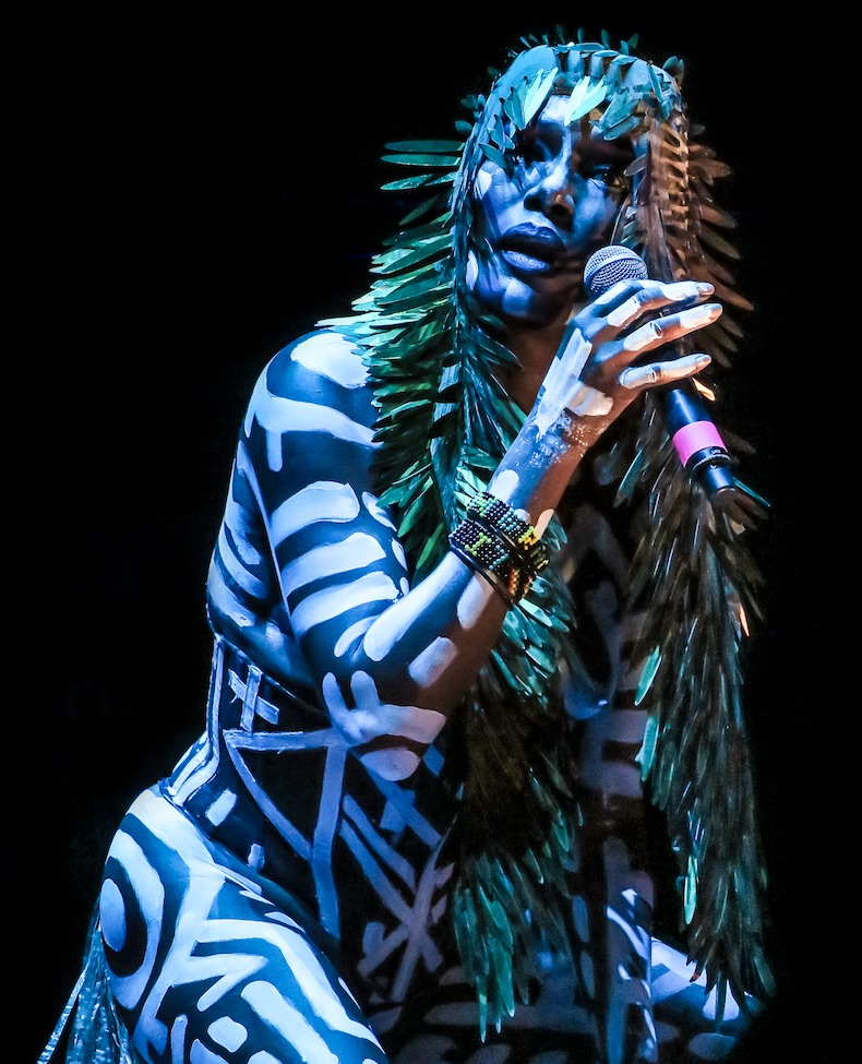 Grace Jones performing on Main Stage of 2016 FYF Festival at Exposition Park in Los Angeles, CA