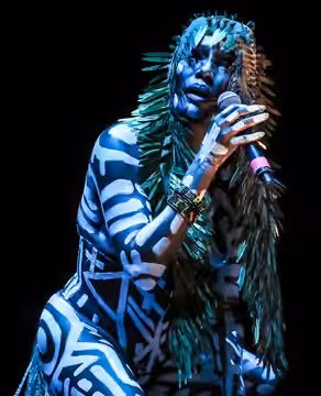 Grace Jones performing on Main Stage of 2016 FYF Festival at Exposition Park in Los Angeles, CA