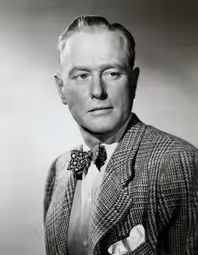 George Macready in the movie "Johnny Allegro" (1949). Original promotion photo.