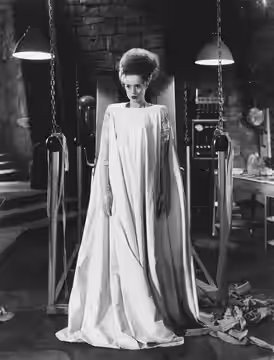 Elsa Lanchester in the movie "Bride of Frankenstein" (1935).